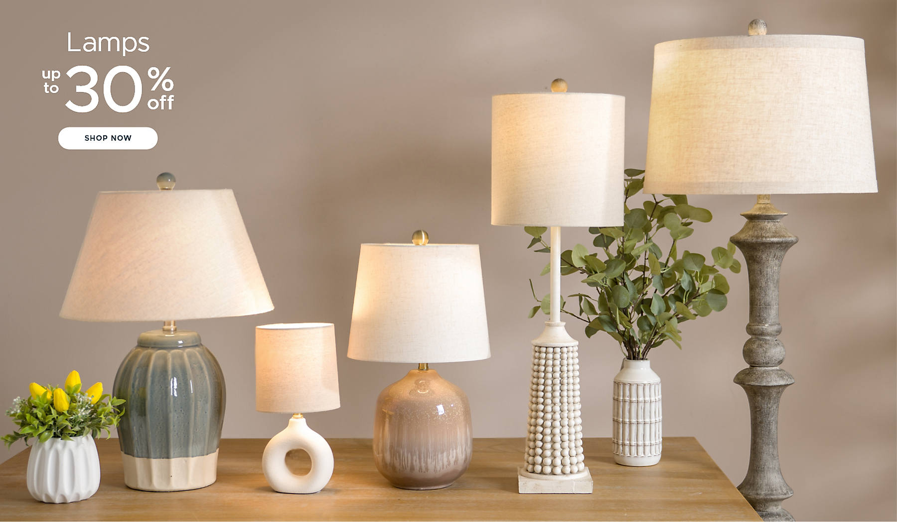 Lamps up to 30% off shop now