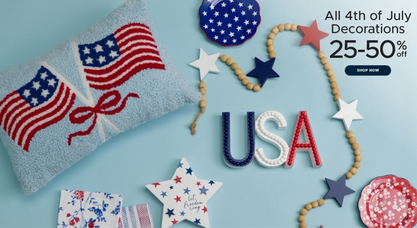 All 4th of July Decorations 25-50% off shop now