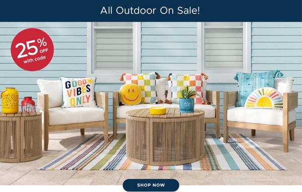 All Outdoor On Sale! 25% off with code shop now