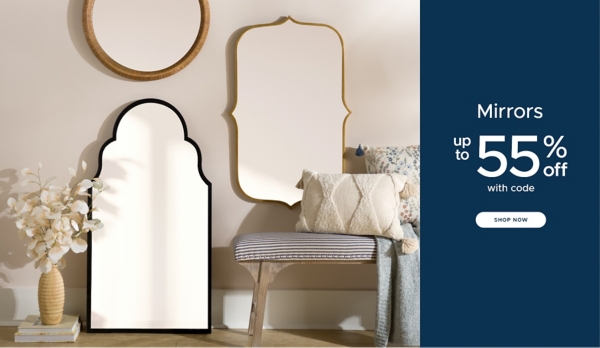 Mirrors up to 55% off with code shop now