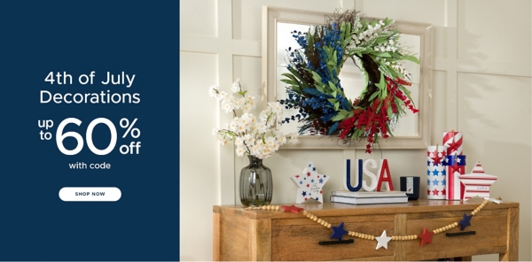 4th of July Decorations up to 60% off with code shop now