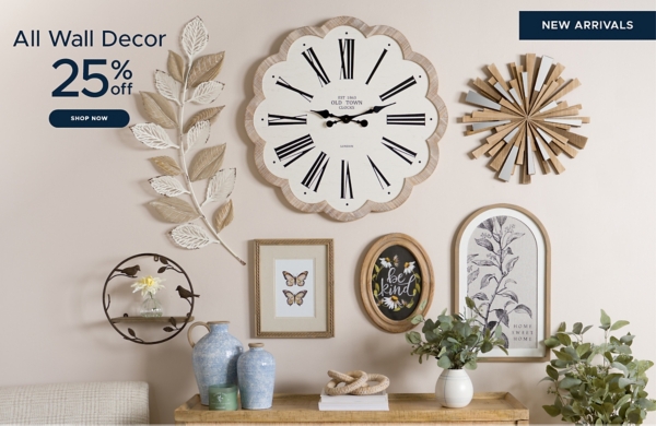 All Wall Decor 25% off shop now New Arrivals