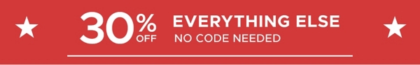 30% off Everything Else No Code Needed