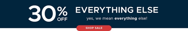 30% off Everything Else Shop Sale