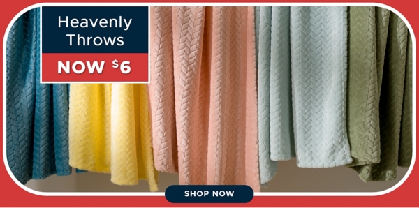 Today Only! Heavenly Throws Now $6 Shop Now