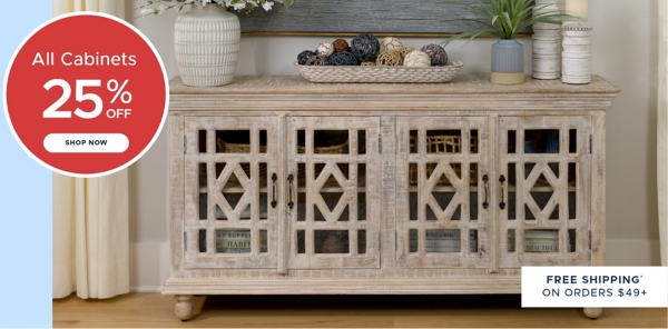 All Cabinets 25% off Shop Now Free Shipping on Orders $49+