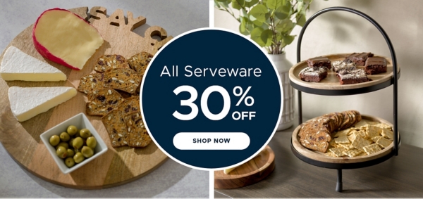 All Serveware 30% off shop now