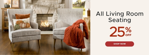 All Living Room Seating 25% off shop now