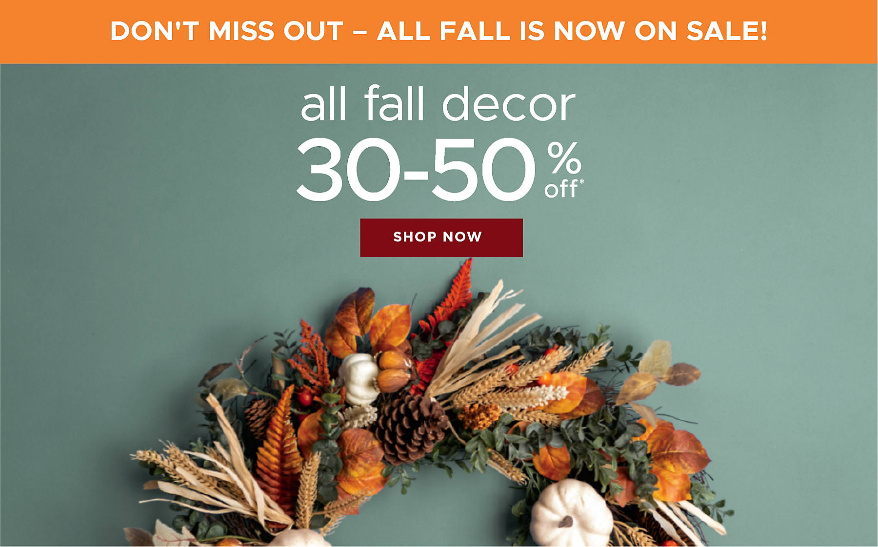 Don't miss out - All Fall is now on sale! all fall decor 30-50% off