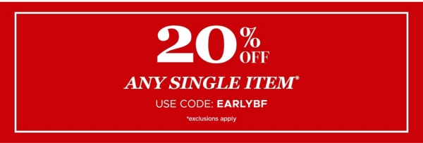 Take an extra 20% OFF all items that are already on sale! Shop now